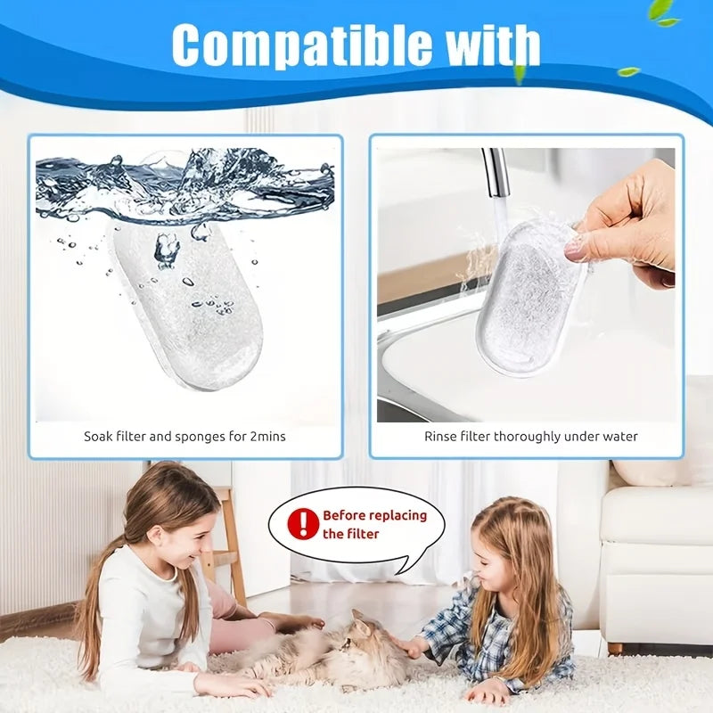 Zelquira AquaFilter Pack — Filtros de Repuesto para Fuente AquaSmart · Pack 3, 6 o 12 unidades
