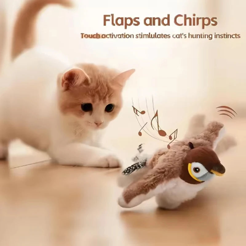 BirdSense Zelquira juguete pájaro interactivo gato - estimula instinto cazador natural
